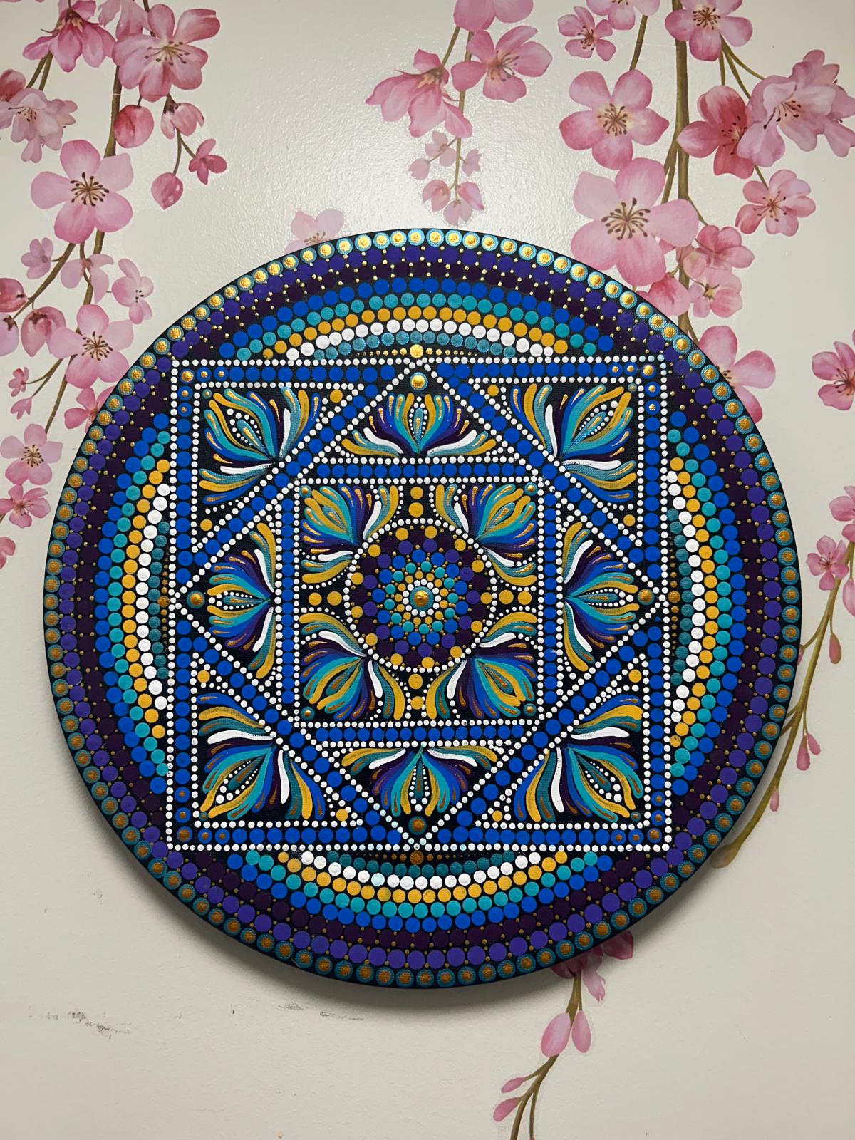 Royal Harmony Dot Mandala Wall Art