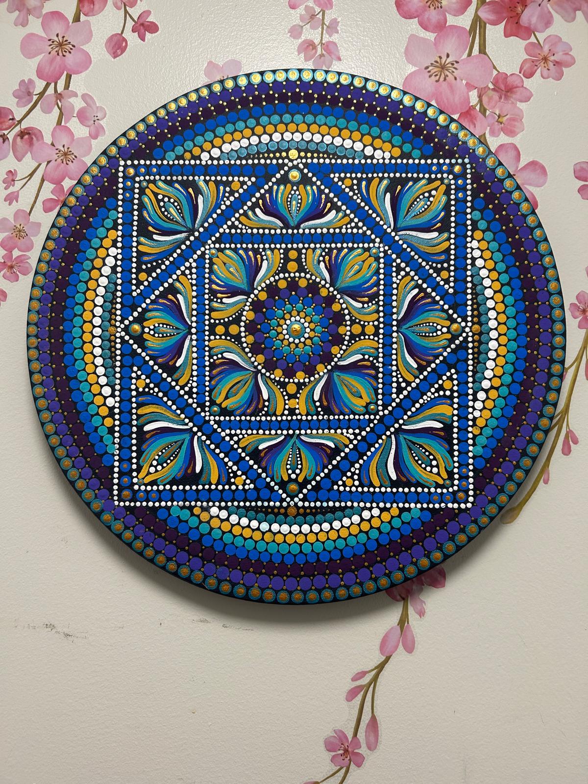 Royal Harmony Dot Mandala Wall Art