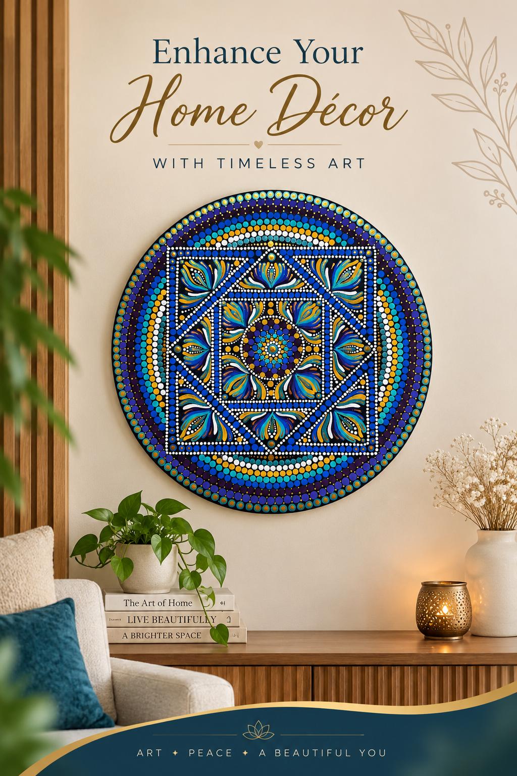 Royal Harmony Dot Mandala Wall Art